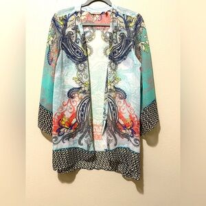 Soft Surroundings Muse Printed Kimono Size Small Style # 2AH91 Women’s Flowy